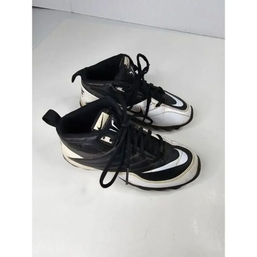 Nike‎ Speed Shark Boys Child Kids Cleats Size US 1.5Y Black & White 442251-011